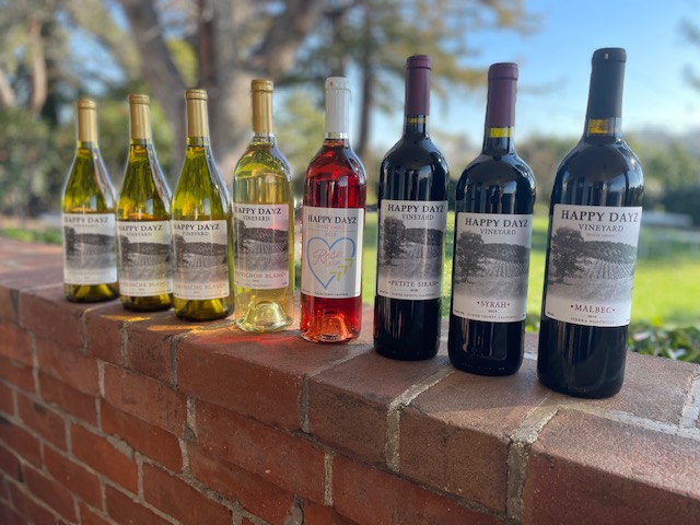 photo of eight wines from Happy Dayz